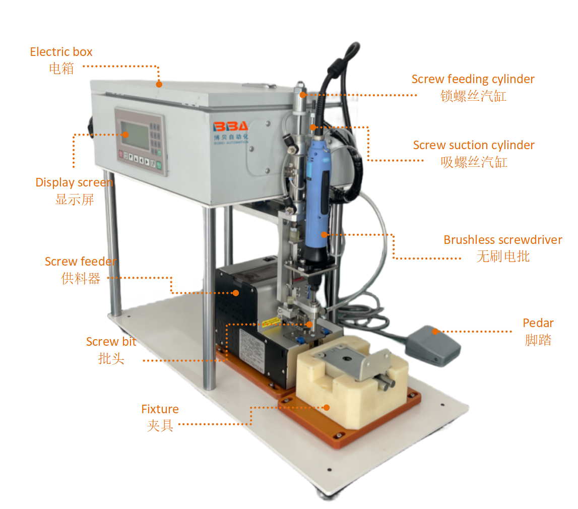 200LS 脚踏式 螺丝机 - 爆炸图