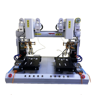 Machine de soudage Full Automating Dual Soudering Iron Head pour PCB avec un long soudage à broches