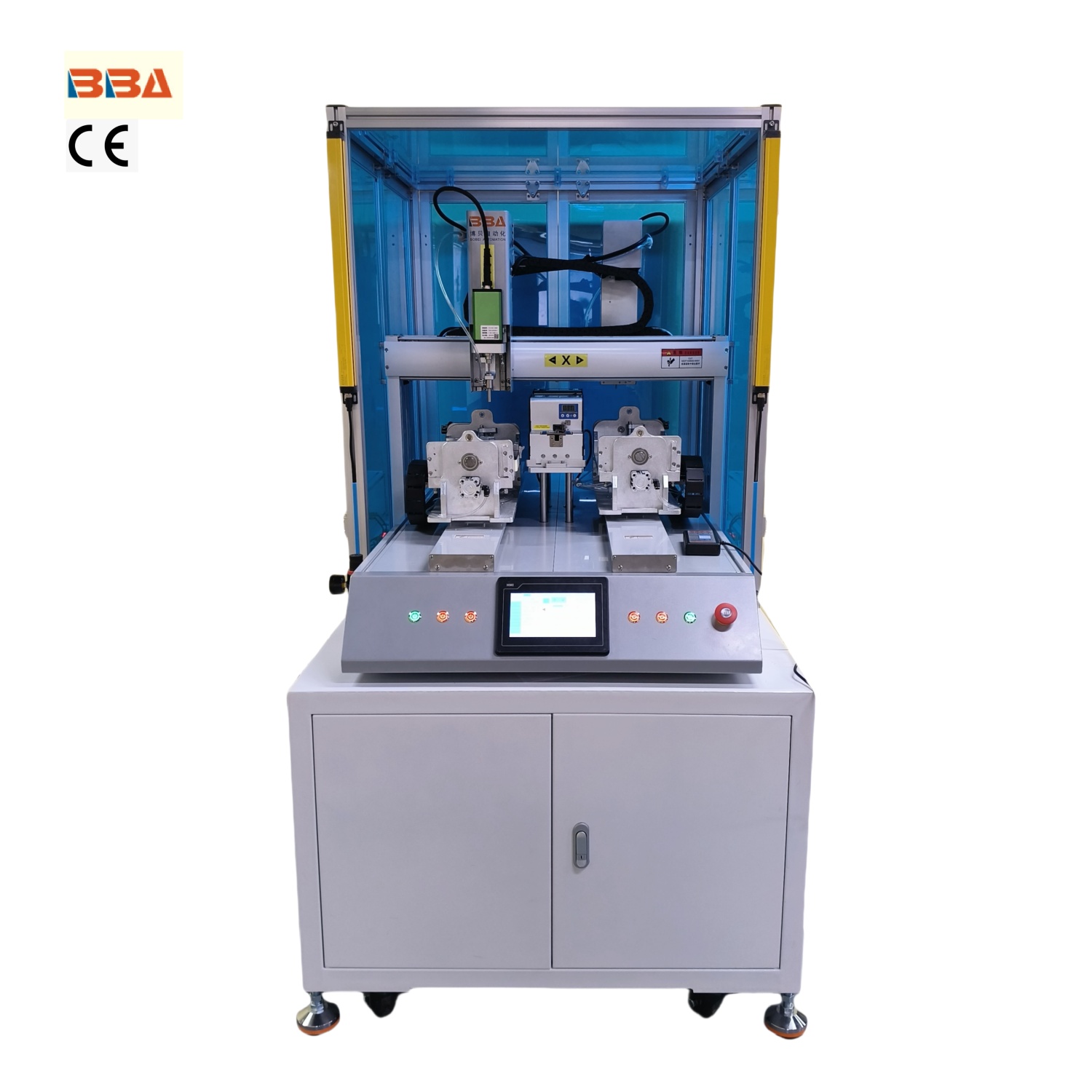 Machine à visser à double tête (avant et arrière) de type armoire ; luminaire sur mesure avec mécanisme de retournement pour la fixation ; adapté aux produits en plastique ; Fabricant chinois.